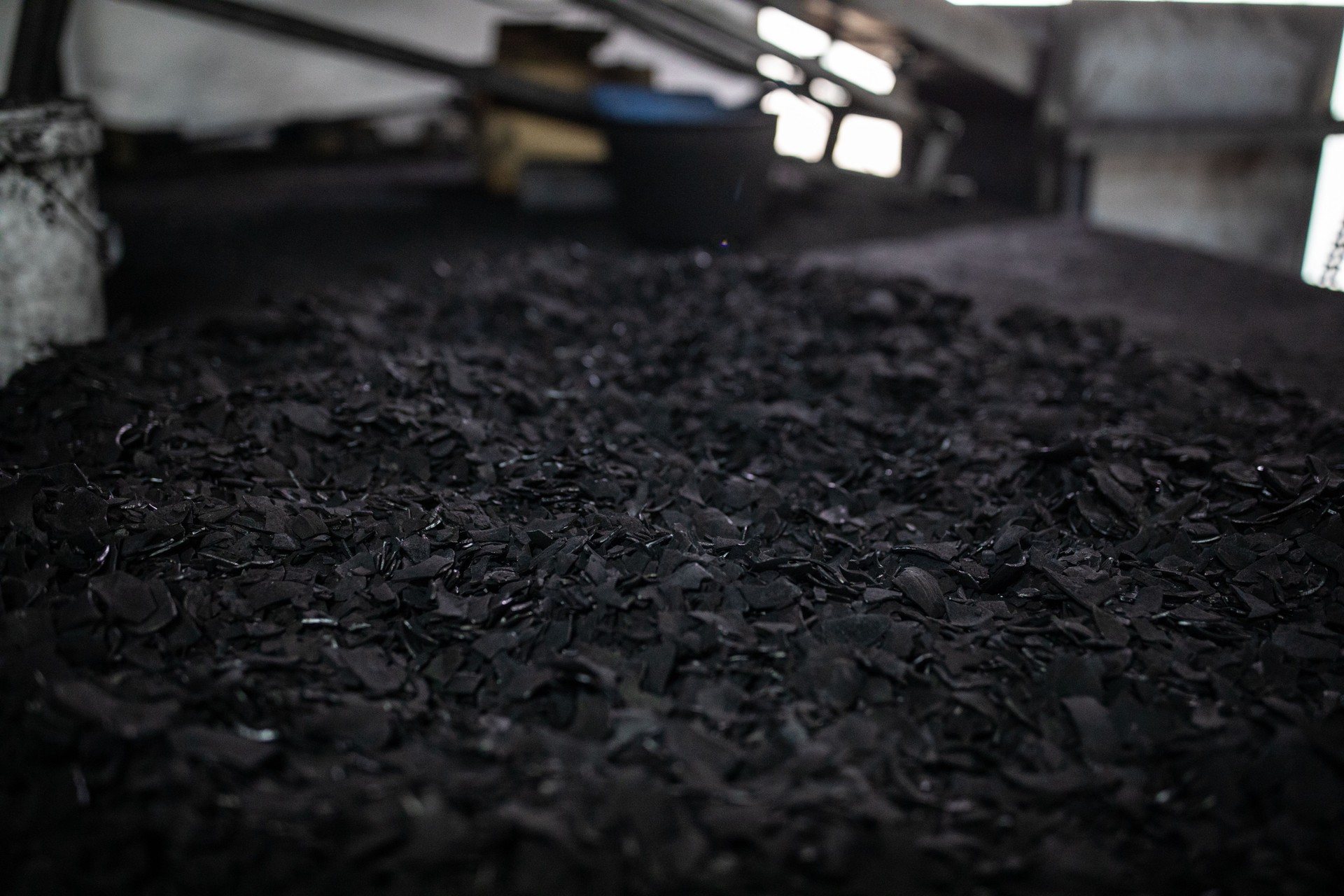 Coconut charcoal for hookah in warehouse of factory
